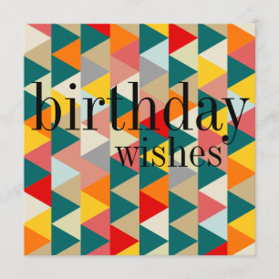Scandinavian Nordic Style Geometric Birthday Card