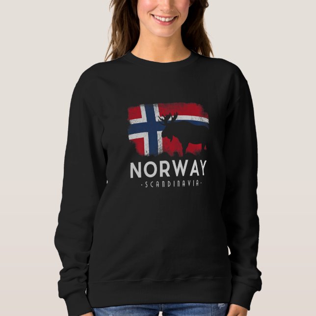 Scandinavian Norway Flag Noreg Norge Scandinavia N Sweatshirt (Front)