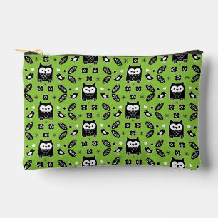 Scandinavian Owl Folk Art Accessory Pouch