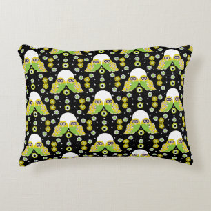 Scandinavian Owl Folk Art Decorative Cushion