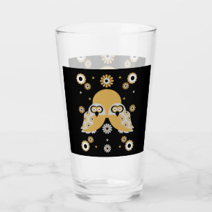 Scandinavian Owl Folk Art Glass
