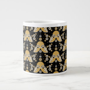 Scandinavian Owl Folk Art Large Coffee Mug