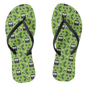 Scandinavian Owl Folk Art Thongs