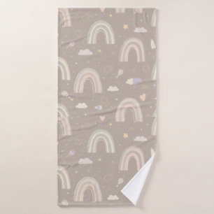 Scandinavian Pastel Rainbow Baby Towel