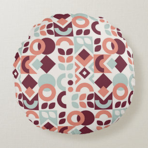 Scandinavian pattern design. Simple modern retro b Round Cushion
