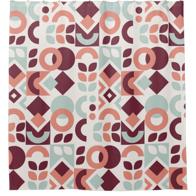 Scandinavian pattern design. Simple modern retro b Shower Curtain (Front)