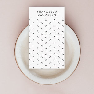 Scandinavian Pattern   Minimalist Scandi Modern Business Card