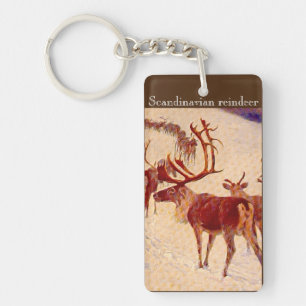 "Scandinavian reindeer" Key Ring