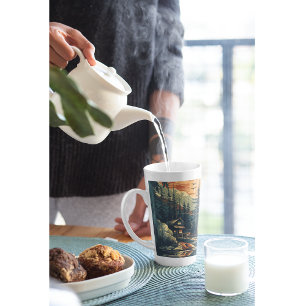 Scandinavian Retro Art mountain home Latte Mug