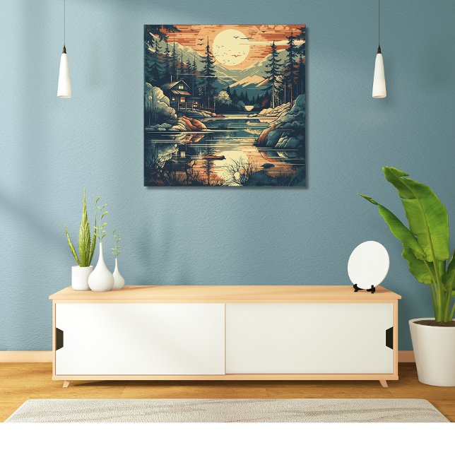 Scandinavian Retro Art Mountain Home Poster (Creator Uploaded)
