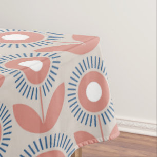 Scandinavian retro floral pattern,retro flower,vin tablecloth