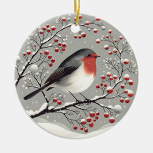 Scandinavian Robin Ornament