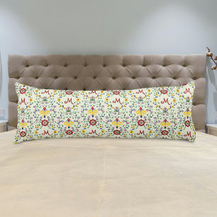 Scandinavian Rosemaling Monogram Pattern Nordic Body Cushion