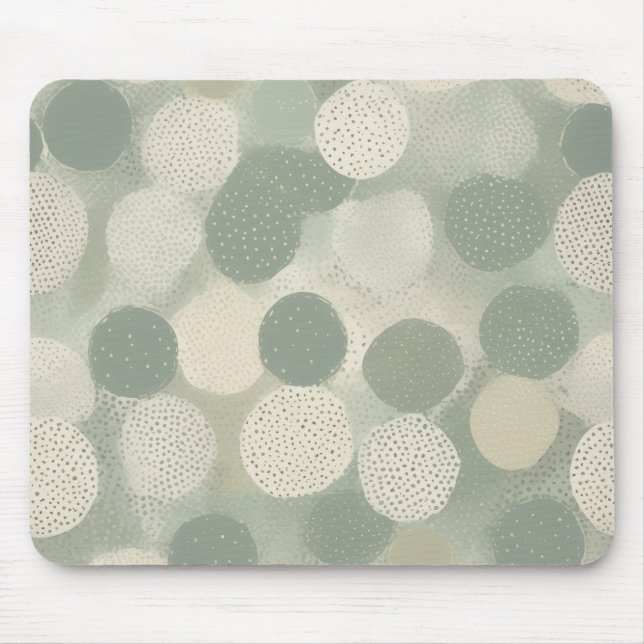 Scandinavian Sage Dot Mouse Pad (Front)