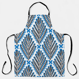 Scandinavian seamless folk art pattern with cute t apron