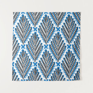 Scandinavian seamless folk art pattern with cute t tapestry