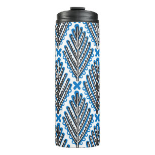 Scandinavian seamless folk art pattern with cute t thermal tumbler