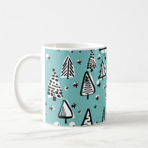 Scandinavian seamless pattern of Christmas tree ha Coffee Mug