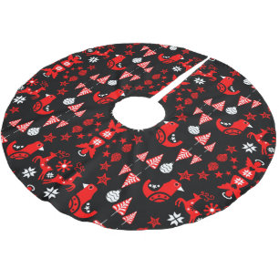 Scandinavian Seasonal Home Decor Brushed Polyester Tree Skirt