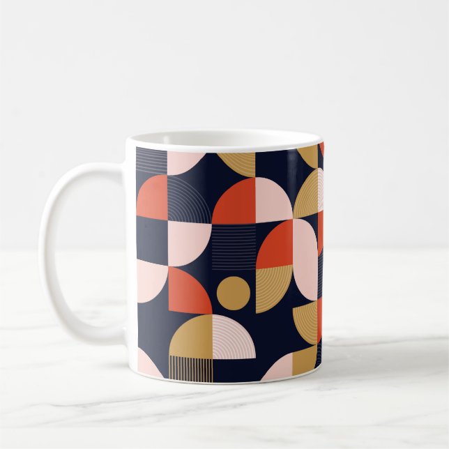 Scandinavian Simple Shapes Geometry Artwork Poster Coffee Mug (Left)
