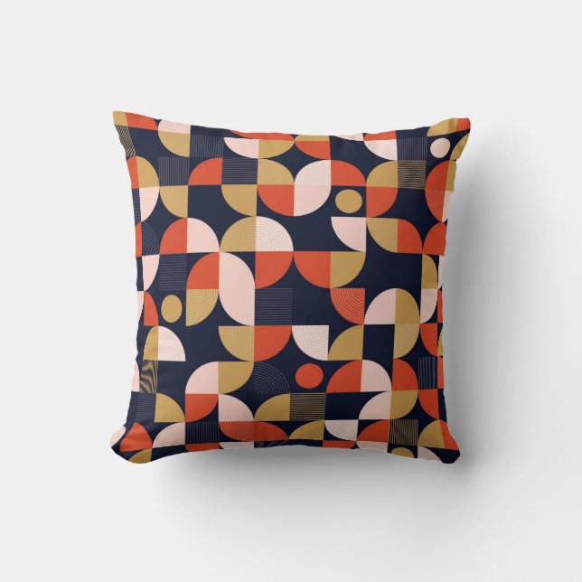 Scandinavian Simple Shapes Geometry Artwork Poster Cushion (Front)