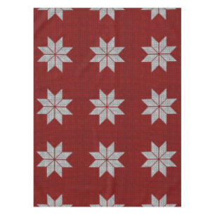 Scandinavian Snowflake Cross Stitch Table Cloth