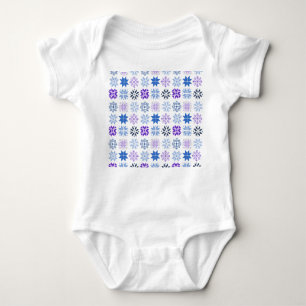 Scandinavian Snowflakes Baby Bodysuit
