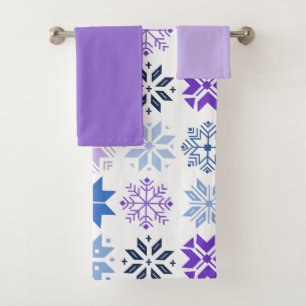 Scandinavian Snowflakes Bath Towel Set