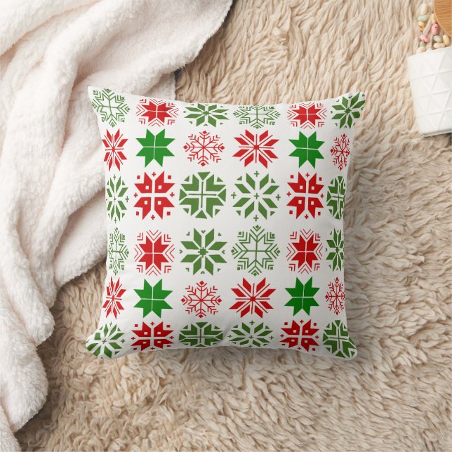 Scandinavian Snowflakes Cushion (Blanket)