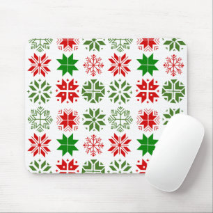Scandinavian Snowflakes Mouse Pad