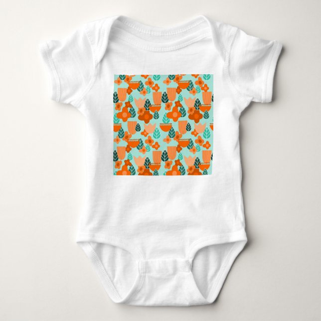 Scandinavian Spring Baby Bodysuit (Front)