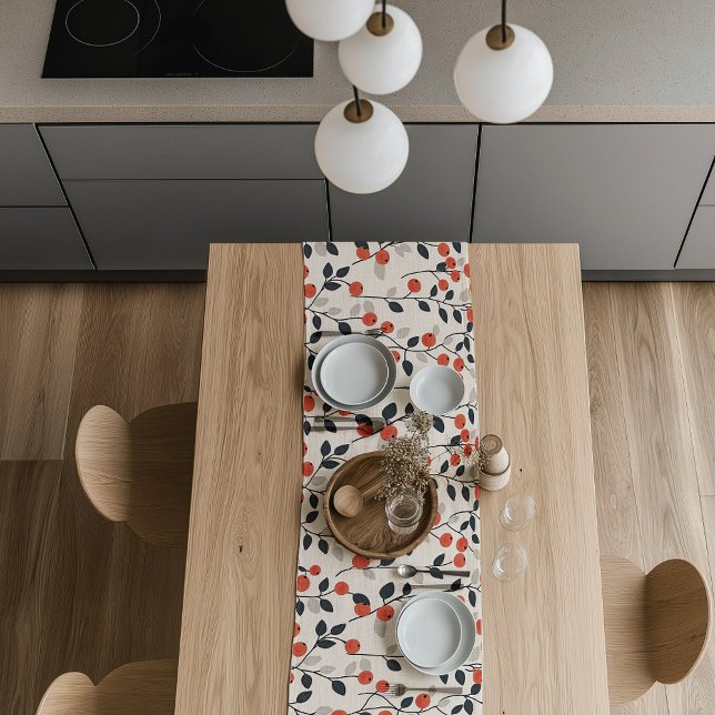 Scandinavian Style Berry Branches Table Runner (Creator Uploaded)
