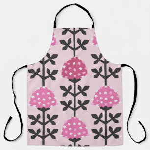 Scandinavian style clover floral vintage seamless apron