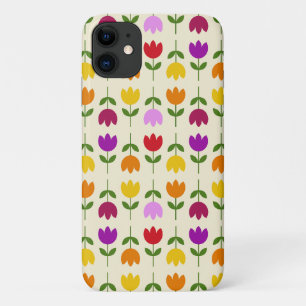 Scandinavian Style Colorful on Crm Flower Pattern iPhone 11 Case