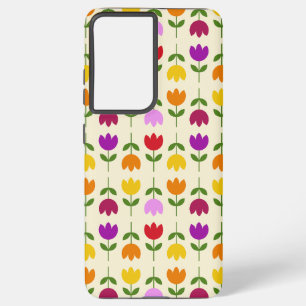 Scandinavian Style Colorful on Crm Flower Pattern Samsung Galaxy Case