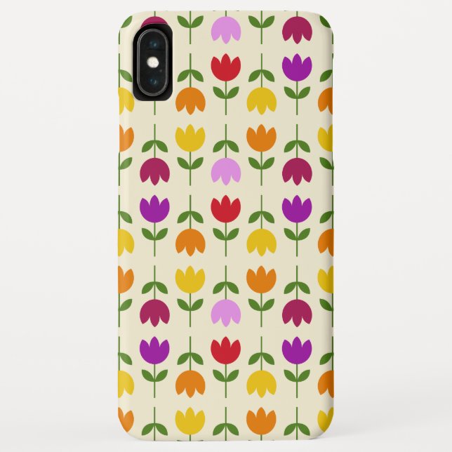 Scandinavian Style Colourful on Crm Flower Pattern Case-Mate iPhone Case (Back)