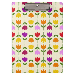 Scandinavian Style Colourful on Crm Flower Pattern Clipboard