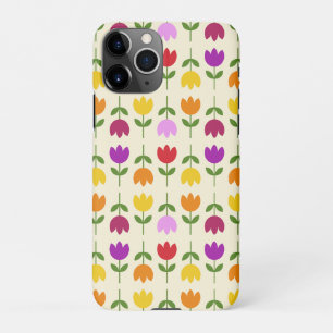 Scandinavian Style Colourful on Crm Flower Pattern iPhone 11Pro Case
