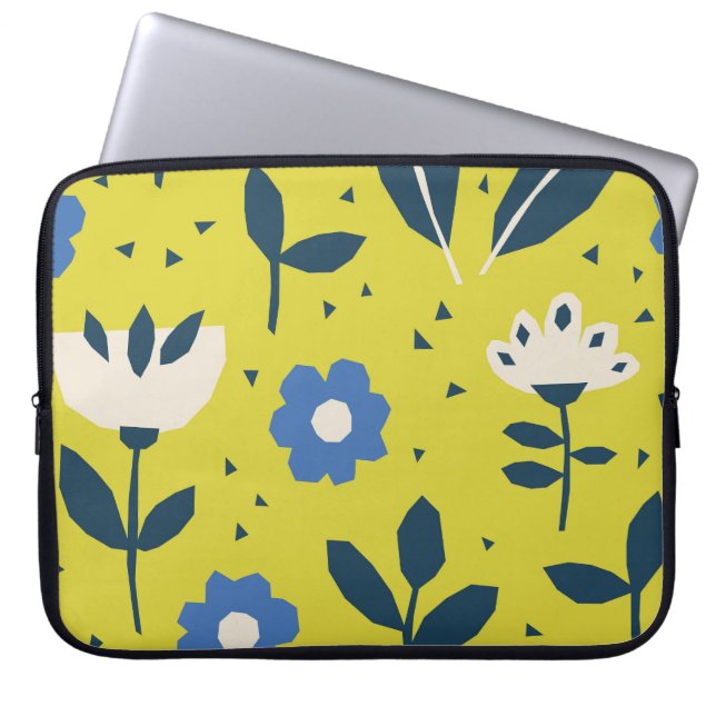 Scandinavian style, floral seamless pattern. laptop sleeve (Front)