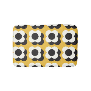 Scandinavian style, floral vintage pattern bath mat