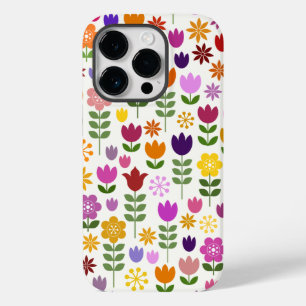 Scandinavian Style Flowers Big Pattern Case-Mate iPhone 14 Pro Case