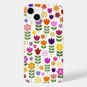 Scandinavian Style Flowers Big Pattern Case-Mate iPhone 14 Plus Case