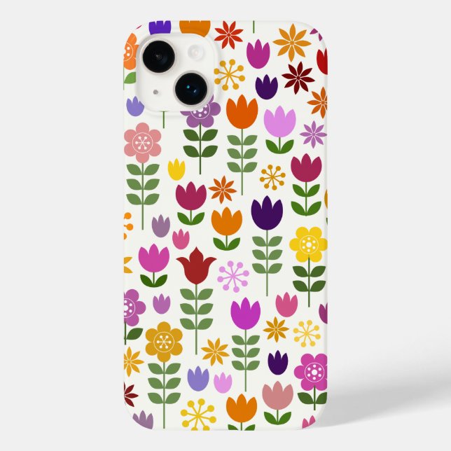 Scandinavian Style Flowers Big Pattern Case-Mate iPhone Case (Back)