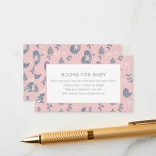 Scandinavian Style Folk Art Books for Baby Enclosure Card