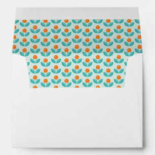 Scandinavian Style Geometric Orange Pattern Envelope