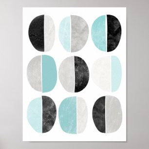 Scandinavian style geometric poster print