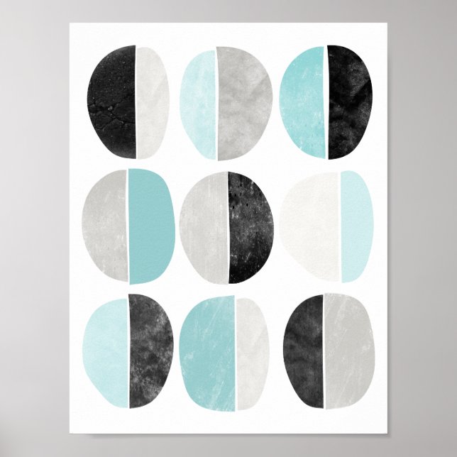 Scandinavian style geometric poster print (Front)