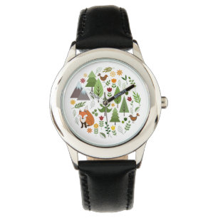 Scandinavian Style Illustrations Circle Watch