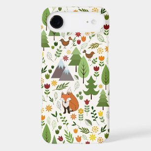 Scandinavian Style Illustrations on Cream Pattern