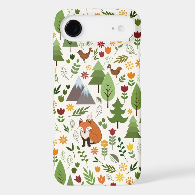 Scandinavian Style Illustrations on Cream Pattern (Back)